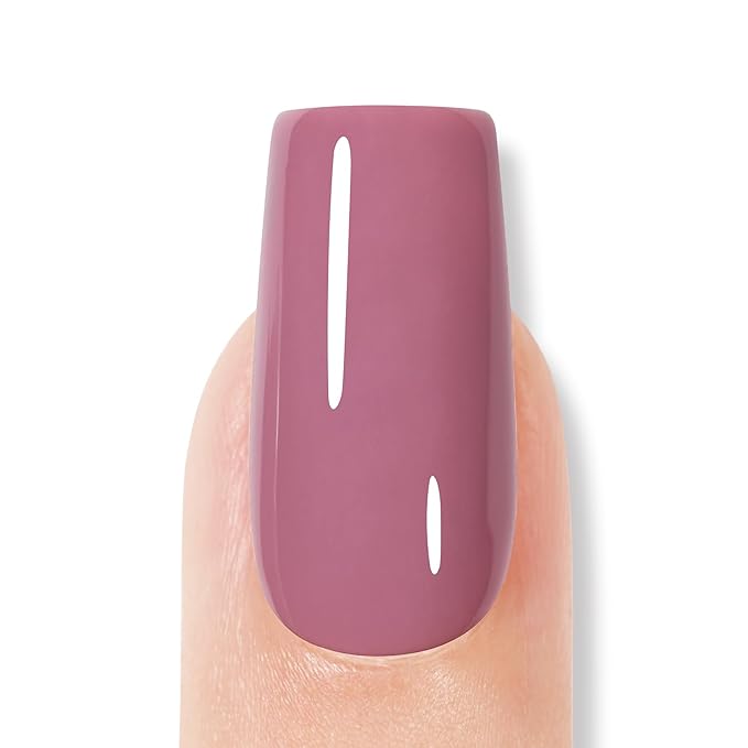 AILLSA Mauve Gel Nail Polish Dusty Pink Gel Polish Nude Rose Nail Polish Light Purple Natural Nails Prune Color Fall Winter Soak Off U V Nail Art Holiday Gift For Women 0.51 Fl Oz