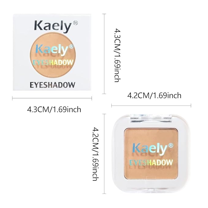 Buildable Matte Eyeshadow Makeup Palette Single - Light Nude Brown Burly Wood Shades | Creamy Pressed Powder for Easy Blending | Mini Travel Palette for Women | Everyday Natural Eye Makeup