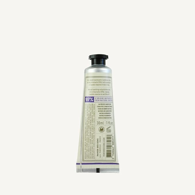 Panier des Sens - Christmas Limited Edition - Lavender Mini Hand Cream for Dry & Cracked Hands - 97% Natural Ingredients - Shea Butter & Olive Oil - Nourishing Hand Care Gift - Travel Size 1 Fl Oz