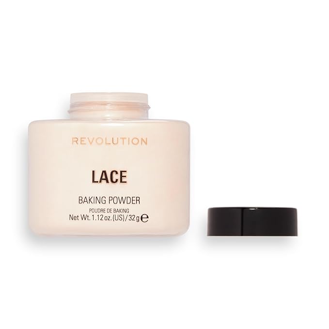 Revolution, Loose Baking Powder, Makeup Setting Powder, Long-Lasting Coverage, Mattifies & Reduces Shine, Lace, 1.12 oz