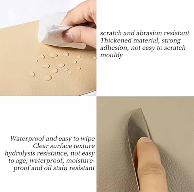 Leather Repair Patch,Self Adhesive Leather Repair Tape for Damaged Leather Furniture, Sofa Seating,Car Seats (Green,19x50 inch)