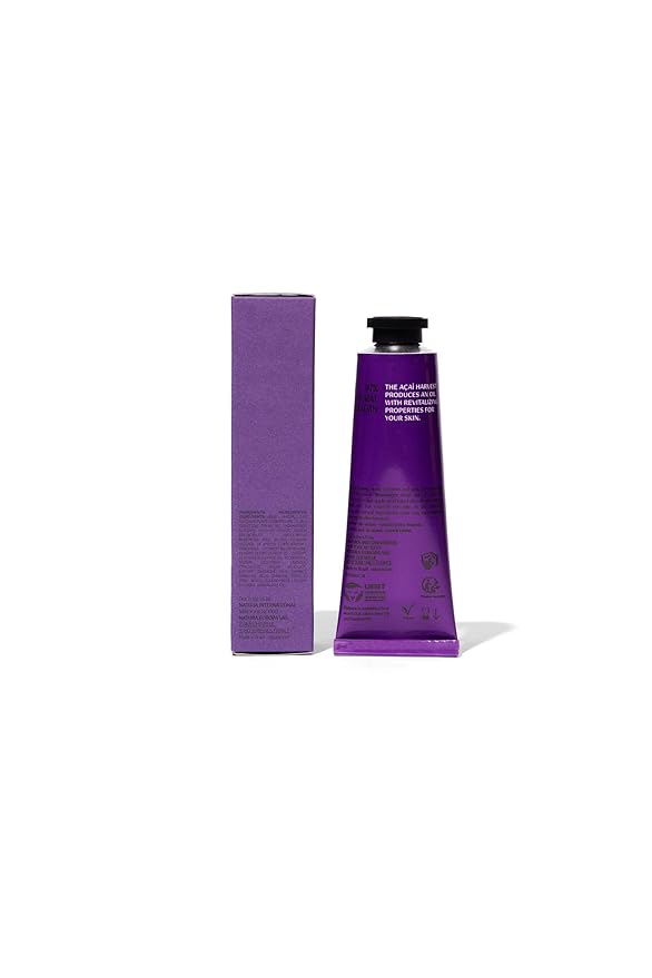 Natura - Açaí Hand Cream - Anti-Dullness Hand Balm - Vegan Moisturizing for Dry Hands with Murumuru Butter – Antioxidant Hydration, Fast-Absorbing Cream for Soft, Smooth Skin - 1.41oz (40g)