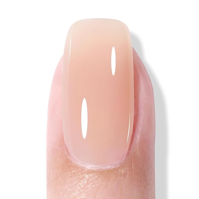 AILLSA Nude Gel Polish Natural Color Jelly Gel Nail Polish Light Milky Translucent Soak Off U V Gel Polish Neutral Nail Gel Polish for French Manicure Nail Art DIY at Home 0.51 Oz GB53