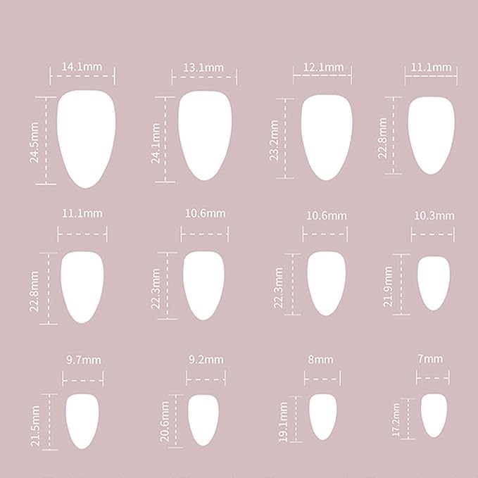 JONKASIPA Pressed On Nail Art Short - Soft Light Blue Almond Shaped Fake Nails, French Pointed Nails Designed for Women, Nail Art Set for Everyday Wear