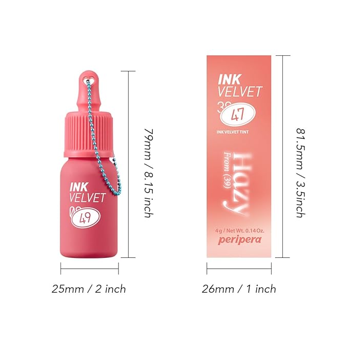 Peripera Ink The Velvet Lip Tint - High Pigment Color, Longwear, Weightless, Gluten-Free, Paraben-Free (049 Last RED)