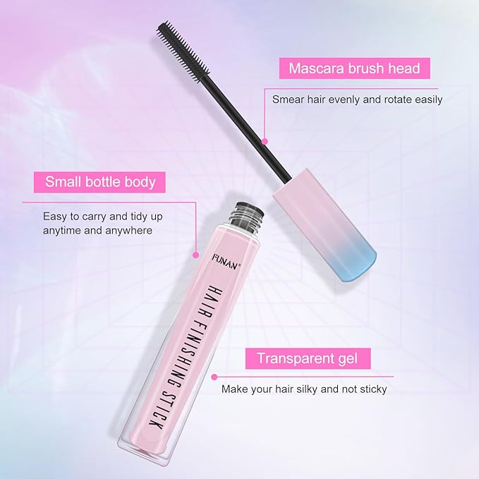 SUOFEIYA Hair Finishing Stick, Flyaway Feel Stick Hair, Small Broken Hairs Finishing Cream, Non-Greasy and Non-Sticky (2 Pack)