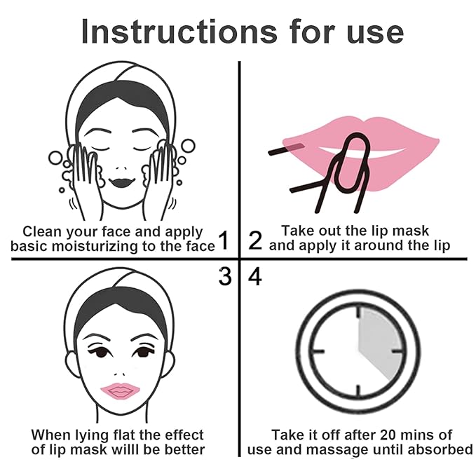 Permotary 30 PCS Collagen Lip Mask Crystal Mouth Care Gel Pads for Moisturizing & Reducing Chapped, Smoothing Fine Lines-Lip Patches for Firms & Hydrate and Plump