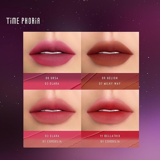 NEBULA VELVET LIP CREAM-Long Lasting Lip Stain, Waterproof and Transferproof Lip Tint, Matte Finish, Smooth Out Lip Lines, Lightweight & High Coverage, Stocking Stuffers (12 ESTELLE)
