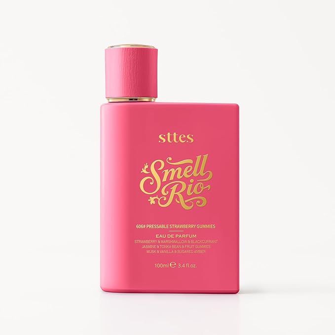 Sttes Perfume 606# Hair Perfume for Women โ Long-Lasting Strawberry, Candy, Vanilla & Marshmallow Gourmand Fragrance Eau de Parfum 100ml (3.4 fl oz) โ Pressable Strawberry Gummies