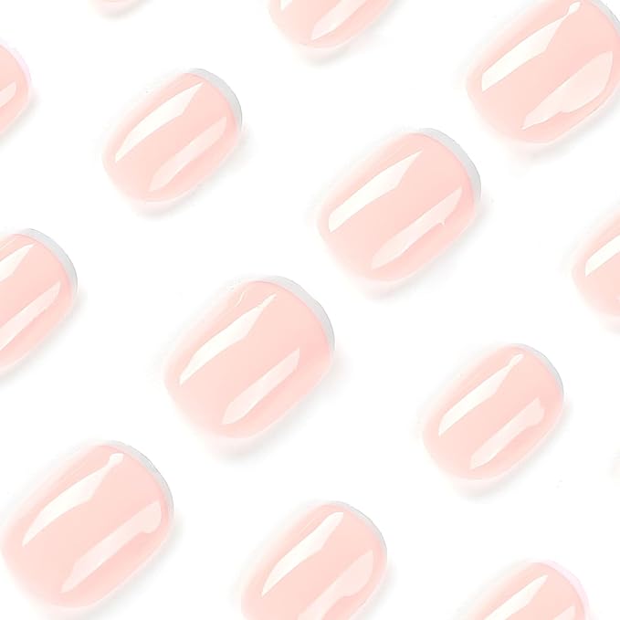 XZMeiLun Colour French Tips Press On Nails Extra Short Square, Extra Short French Tip Nails, Designer Reusable Acrylic Nails Press Ons, Fake Nails With Glue On Nails, Daily Wea False Nails For Women