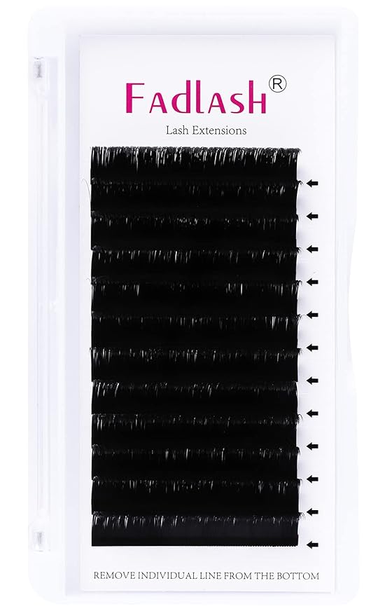 Easy Fan Volume Lashes 9-17mm Mixed Tray D Curl Lash Extensions Self Fanning Eyelash Extensions Russian Blooming Lash Extension Supplies(0.03-D, 9-17mm Mix)
