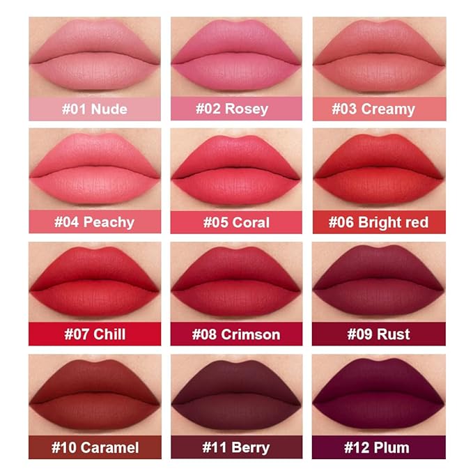3PCS Soft Romantic Nude Liquid Lipstick Set, Matte Lip Gloss Long Lasting Waterproof, Lightweight Velvet Finish Lip Color for Daily Wear, Transfer-Resistant Moisturizing Nude Rose Creamy Shades