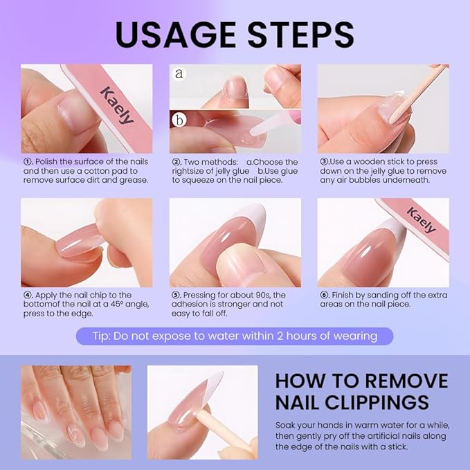 evpct Coffee Brown Press on Nails Short Almond with Leaves Design, Maple Leaf Pink Stick on Nail for Women Gift with Manicure Kit, Reusable Soft Gel Stick on Fake Nail with Designs Perfectly Fit