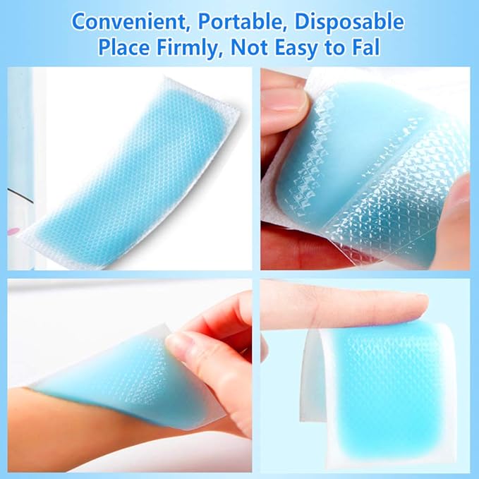 10 Sheets EasYeah Kids Cooling Patches for Fever Discomfort & Pain Relief, Cooling Relief Fever Reducer, Soothe Headache Pain, Pack of 10