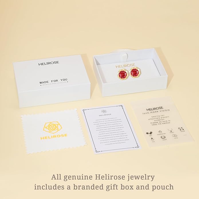 Cubic Zirconia Stud Earrings for Women | Rose Cut Simulated Diamond Earrings in 14K Gold Plated Sterling Silver Posts | Hypoallergenic Vintage Style | Wedding, Luxury Gift for Her