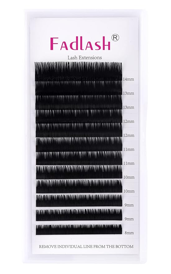 Individual Eyelash Extensions 0.15 D Curl 8-14mm Cassic Lash Extensions Mixed Tray Silk Single Lashes Extension Supplies (0.15-D, 8-14mm)