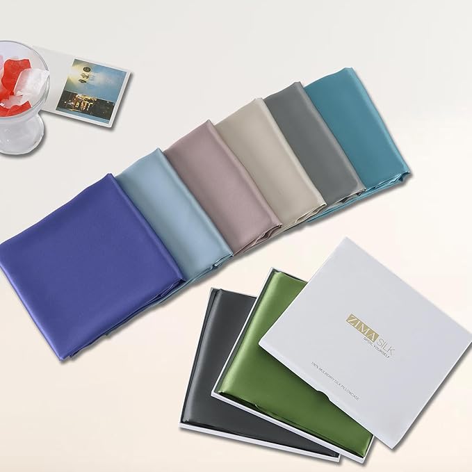 ZIMASILK Upgraded 100% 6A Grade Pure Mulberry Silk Pillowcase for Hair and Skin Silk Pillow Cases with Reinforced Hidden Zipper, More Soft & Durable, Gift Box (King 20"x36" Taupe)
