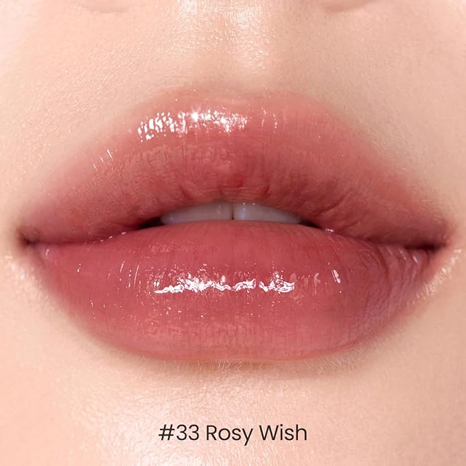 Peripera Ink Mood Glowy Tint | Lip-Plumping, Naturally Moisturizing, Lightweight, Glow-Boosting, Long-Lasting, Comfortable, Non-Sticky, Mask Friendly, No White Film (033 ROSY WISH)