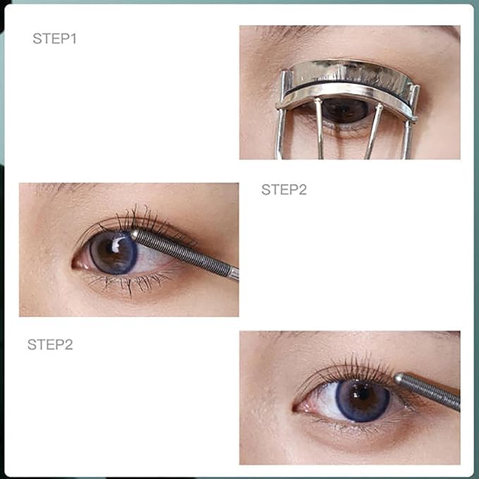 Zkyo Steel Tube Eyelash Prime𝐫, Eyelash Primer,Tubular Eyelash Primer,WaterproofLong Curling Mascara,Natural And Non-Smudged, Hydrofix Fiber Mascara (Black+Brown)