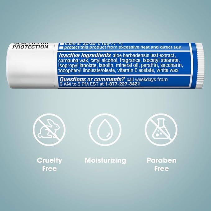 ChapStick Moisturizer 2-in-1 Lipcare SPF 15, Original, 12-Pack – 8-Hour Sunscreen Lip Balm with Aloe Vera and Vitamin E, 0.15 Oz Ea