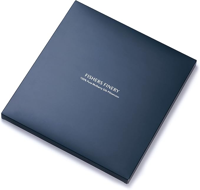 Fishers Finery 25mm 100% Pure Mulberry Silk Pillowcase (White Stripe King)