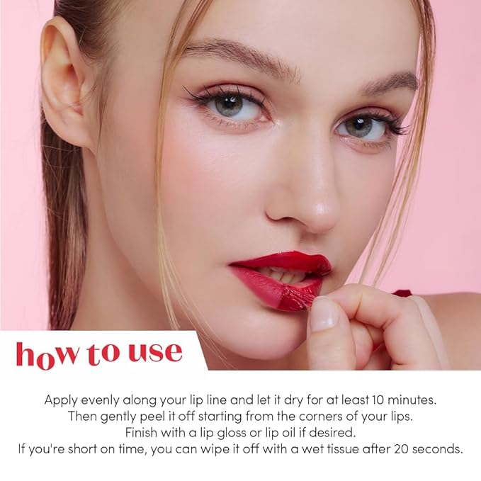 ETUDE Dear Darling Peel Off Lip Stain (Pink Flash) – Teen girl gifts, Hydrating Hydrogel Tint, Long Lasting & Waterproof, High Pigment, Easy Peel Off, All‑Day Color Lip Tattoo