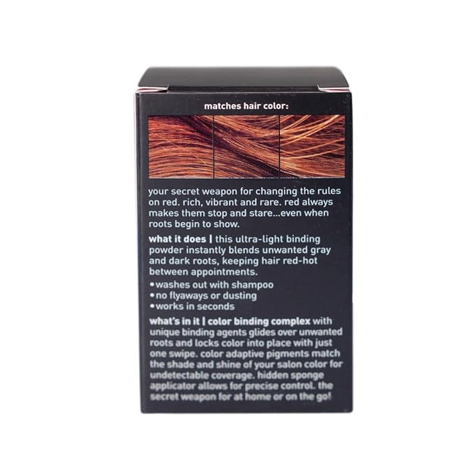 Style Edit Root Touch Up Powder, to Cover Up Dark Roots and Grays Between Salon Visits, Water Resistant, Non-Sticky, Compact And Mess-Free, Dark Red Hair Color (Pack of 3)