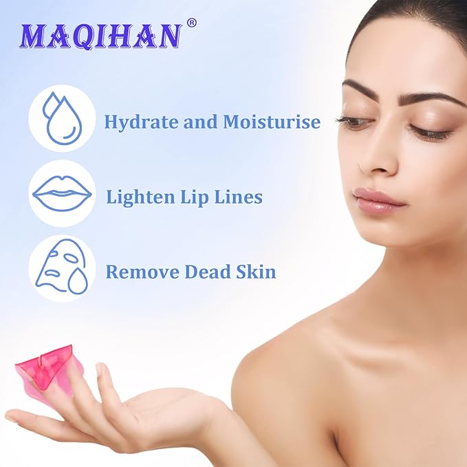 30PCS Moisturizing Lip Mask - Lip Patches for Spa Daily Labial Masks Skincare Hydrating to Reduce Wrinkles Dryness Anti-wrinkle Lightens, Blueberry