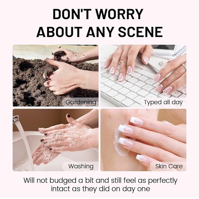 XZMeiLun Pink White French Bow Press on Nails, White Pearl Fake Nails, Almond Short Acrylic Press-Ons with Charming 3D Plaid Floral Design, Reusable Glue-On Stickers for Fall Flower Nails for Women