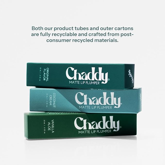 Chaddy Matte Lip Plumper - Hydrating Lip Plumper with Hyaluronic Acid | Plumping Lip, Natural Lip Care and Enhancer - (Trio Pack)