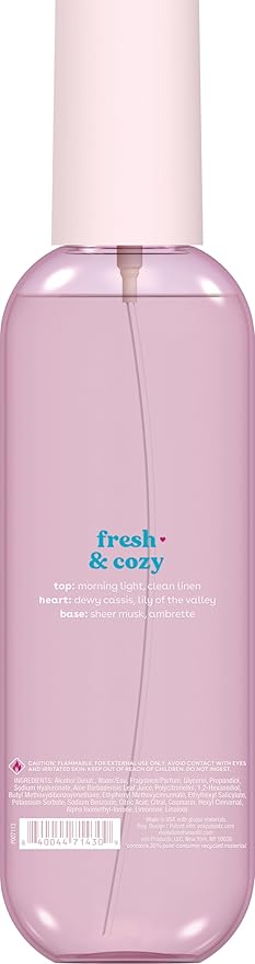 eos Cashmere Body Mist, Fresh & Cozy, Body Spray for Women, Hair Mist, Moisturizing, Hyaluronic Acid, Glycerin, Vegan, Cruelty-free, 6 fl oz