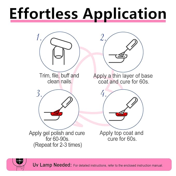 NXJ INFILILA Bright Pink Gel Nail Polish, 15ml 0.51oz Pastel Pink Gel Nail Polish One-Stroke Coloring, Hema Free Long Lasting High Gloss Soak Off Manicure Salon DIY for Girls SX0072