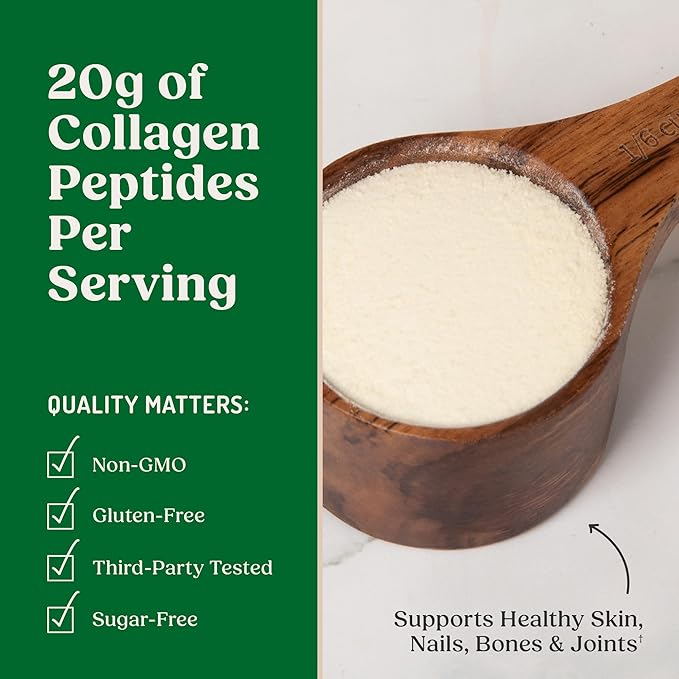 Bulletproof Unflavored Collagen Peptides Powder with MCT Oil, 14.3 Ounces, Grass-Fed Collagen Protein for Skin, Bone and Joint Support, Pasture Raised, No Added Hormones