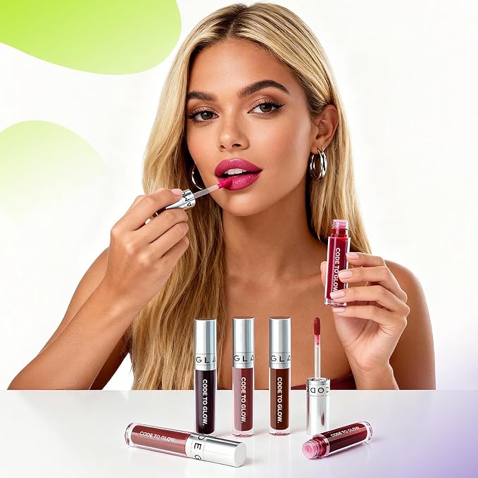 Glam Code Wipe-Off Lip Stain Non-stick to Cup Transfer-Resistant, Smudge-Proof Lip Tint Highly Pigmented Matte Finish Long-lasting Vibrant Kiss-Proof Lip Stain - 02# Berry Red