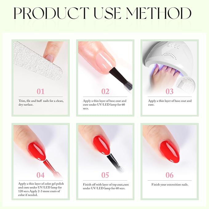 Double Rhythm Gel Polish 15ML Jelly Sheer Pastel Light Milky Color Pearl White Bottle 1 PC 0.5 OZ Full Size Nail Art Salon at Home (Milky Green-D1409)
