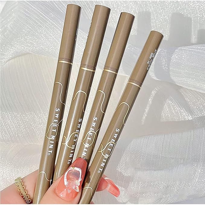 Quick-Drying Waterproof Superfine Eyeliner Pen, 4pcs Hyper Easy Liquid Pen No-Skip Waterproof Very Fine Eyeliner Makeup Long Lasting High Pigmented Smudge Proof Formula (4 Colors)