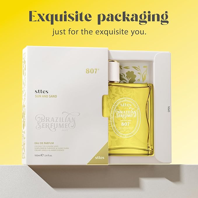 Sttes Perfume 807# (SUN AND SAND) โ Eau De Parfum 100ml (3.4 fl oz) โ Coconut Milk, Warm Sand, Vanilla