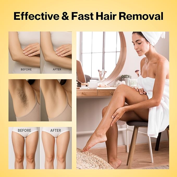 Waxers Roll on Wax Kit for Hair Removal at Home Roller Waxing Depilatory for Women Men Honey Soft Wax Kit for Coarse & Thick Hair with Warmer and Strips