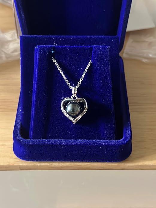 NONNYL Mothers Day-Gifts for Wife Her Mom Couple Women-Wedding Birthday Anniversary Fine Jewelry-Wife Grandma Valentine's Christmas Day Gifts,Tahitian Pearl Necklace