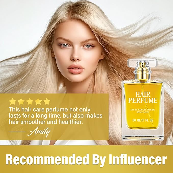 Hajoyful Hair Perfume, Hair Essential Oils Perfume for Women, Pheromone Fragrance for Dry Damaged Hair, Hair Mist with Anti Frizz Nourishing, Premium and Long-lasting Scent(1.7 Fl Oz)