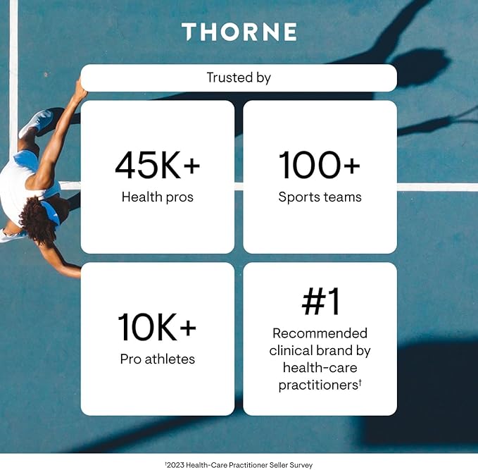 THORNE - Collagen Fit - Unflavored Collagen Peptides Powder with Nicotinamide Riboside - 15g of Collagen Peptides and 14g Protein per Serving - NSF Certified for Sport - 17.8 Oz - 30 Servings