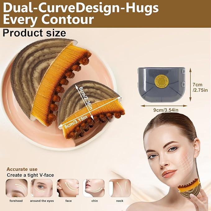New Lymphatic Contour Face Brush,Dry Brush for Lymphatic Drainage,Soft Facial Brush for Sculpting,Anti-Puffiness, Detox & Lift, Improves Skin Glow,Cellulite for Neck, Jawline