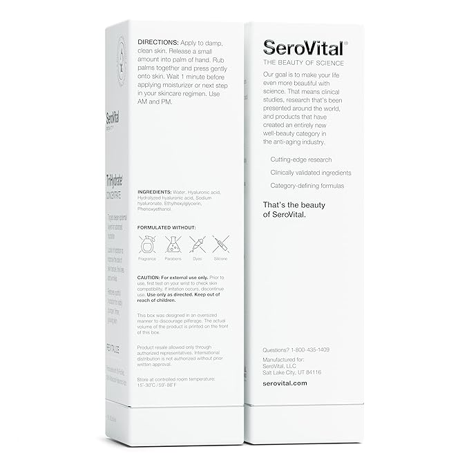 SeroVital TriHydrate – 3% Hyaluronic Acid Serum for Anti-Aging & Hydration – Plump & Firm Skin in 28 Days