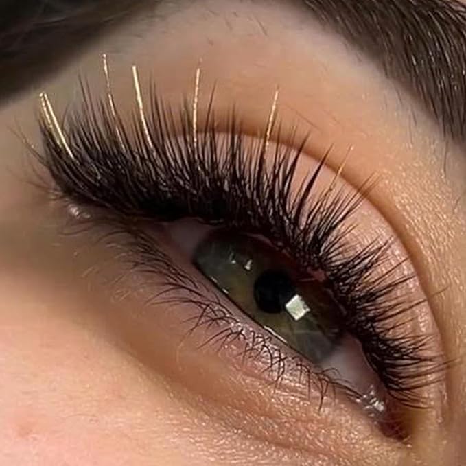 SAIGON LASH Eyelash Extensions, Mink Lash, Volume & Classic Lashes for Professionals, J/B/C/CC/D/L/M Curl, 4-15mm Length, Soft Korean PBT Fiber, 16 Rows Lash Tray (Gold Rose-CC-0.07-8-15mm)