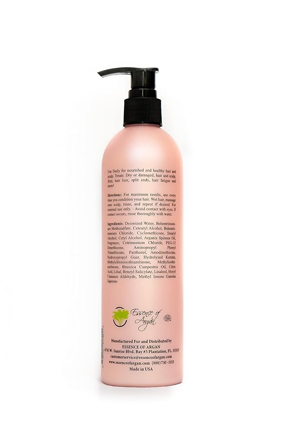 Essence of Argan Renewing Hair Care Products Condtioner Infused with 100% Pure Moroccan Organic Argan Oil - Volumizes, Nourishes and Moisturizes Your Hair - All Hair Types