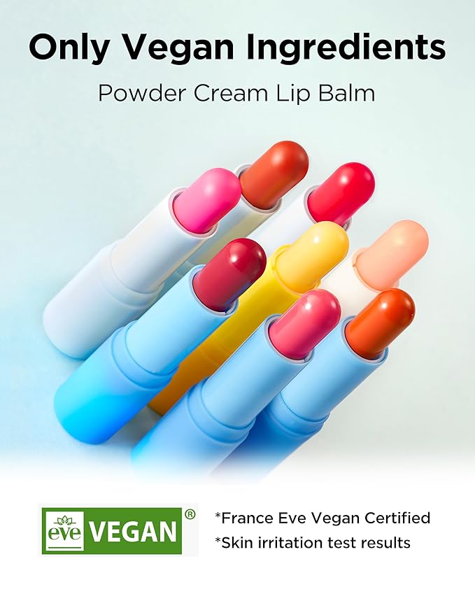 TOCOBO Powder Cream Lip Balm – Vegan Korean Soft Matte Lipstick Balm for Velvet Finish - Moisturizing & Blurring Effect – Lightweight Powdery Texture, Brick Orange, 0.12oz.