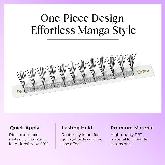 SAIGON LASH Anime Lash Kits Promade Fans –3D & 12D Wispy Volume Lashes, CC Curl 0.07, Mixed Length 6–13mm, Loose Handmade Extensions for Lash Artists (Dark chocolate-C-0.05-6 - 13mm)