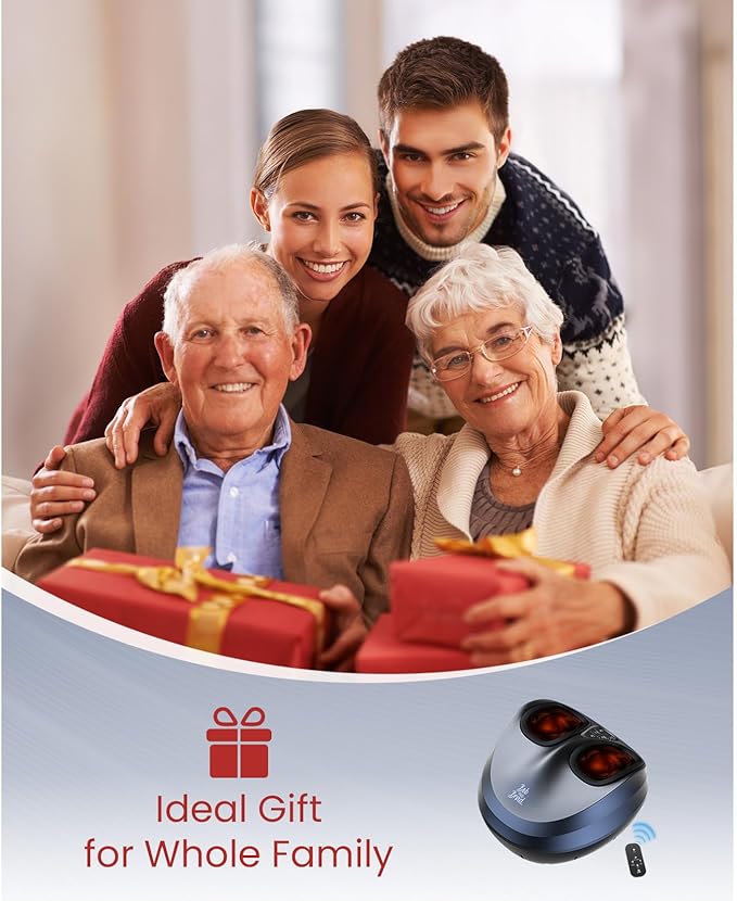 BOB AND BRAD Foot Massager Machine with Heat and Remote, Fits up to Size 14, FSA Eligible HSA Shiatsu Deep Kneading Foot Massager for Plantar Fasciitis and Neuropathy, Christmas Gifts for Women Men
