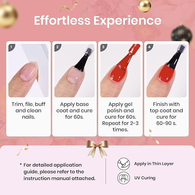 beetles Gel Nail Polish Set - 36 Colors Verse of Flower Gel Nail Kit Pink White Black Red Purple Blue Yellow Gel Polish Colors & 3Pcs Base Top Coat Soak off UV Home Salon Valentines Gift for Women