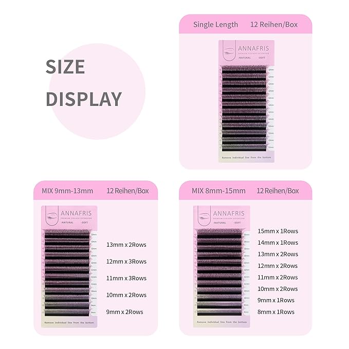 ANNAFRIS 6D Premade Fan W Shape Eyelash Extensions 0.07 C Curl 13mm Volume Self Fanning False Lashes Makeup Supplies Professional Use Lash Extension(0.07 C, 13mm)